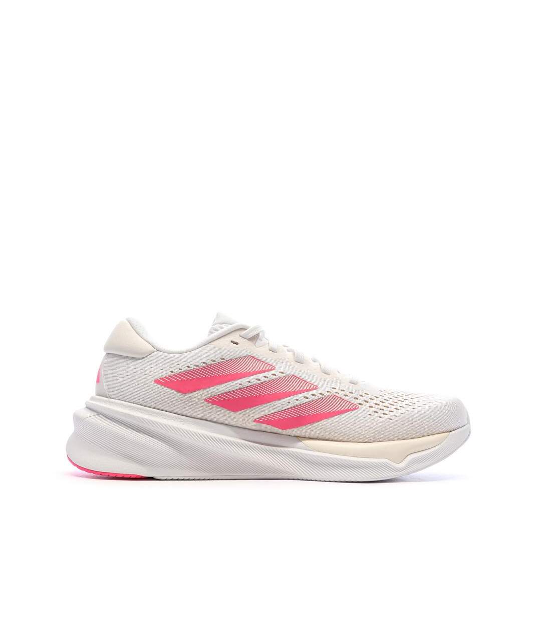 Baskets blanches/roses femme adidas stride-2