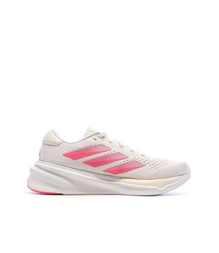 Baskets blanches/roses femme adidas stride