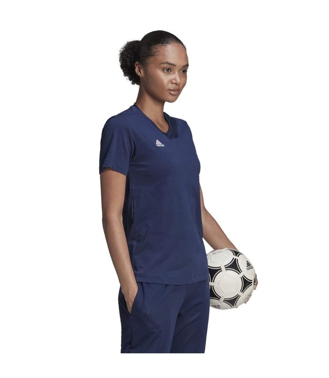 T-shirt Entrada Femme Bleu Marine Adidas-1