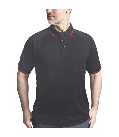 Mens Bonington Short Sleeve Active Polo Shirt Dark Grey Trespass