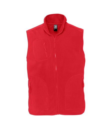 SOLS Norway Unisex Anti-Pill Fleece Bodywarmer / Gilet Vest (Red)