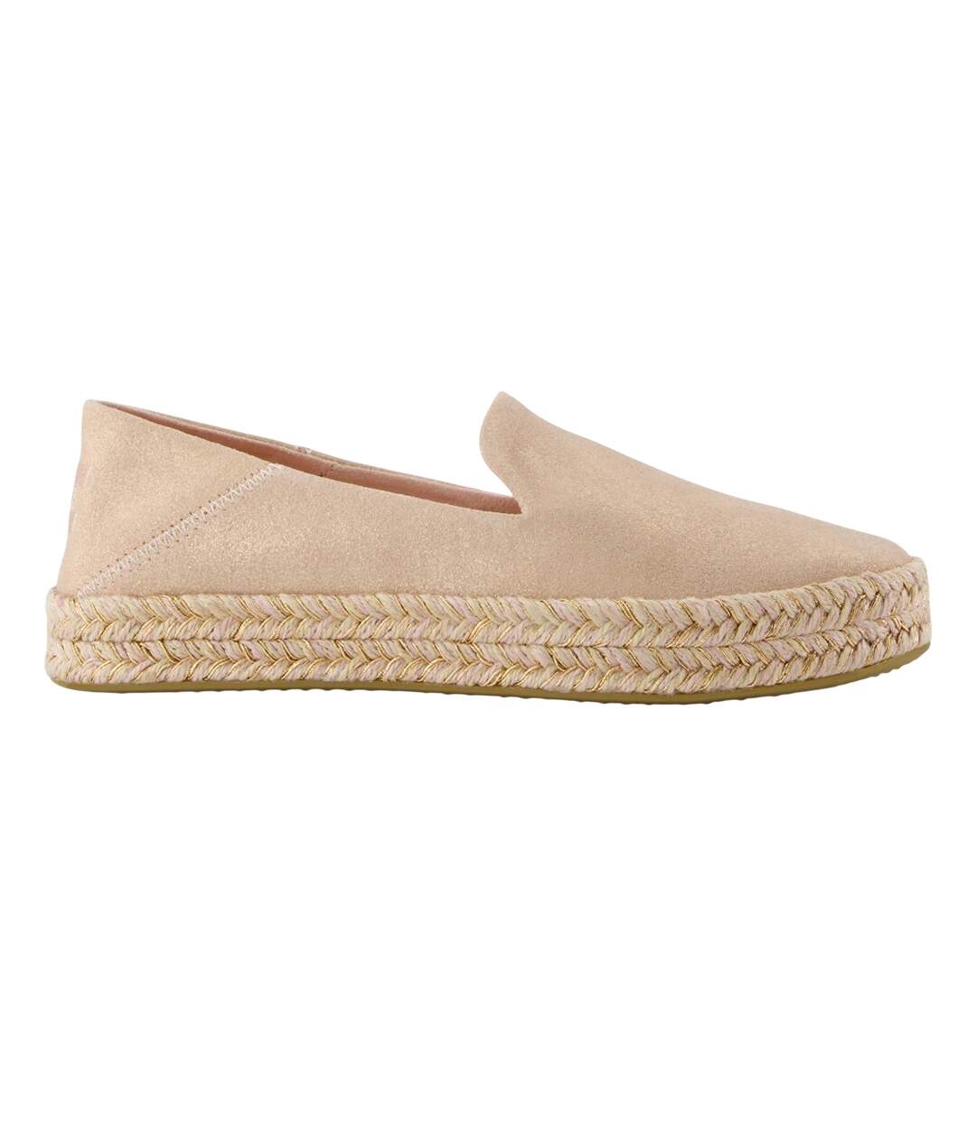 Womens/ladies Carolina Leather Espadrilles Rose Toms-3