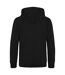 Awdis Mens Varsity Hooded Sweatshirt / Hoodie / Zoodie (Jet Black/ Orange Crush) - UTRW182-2