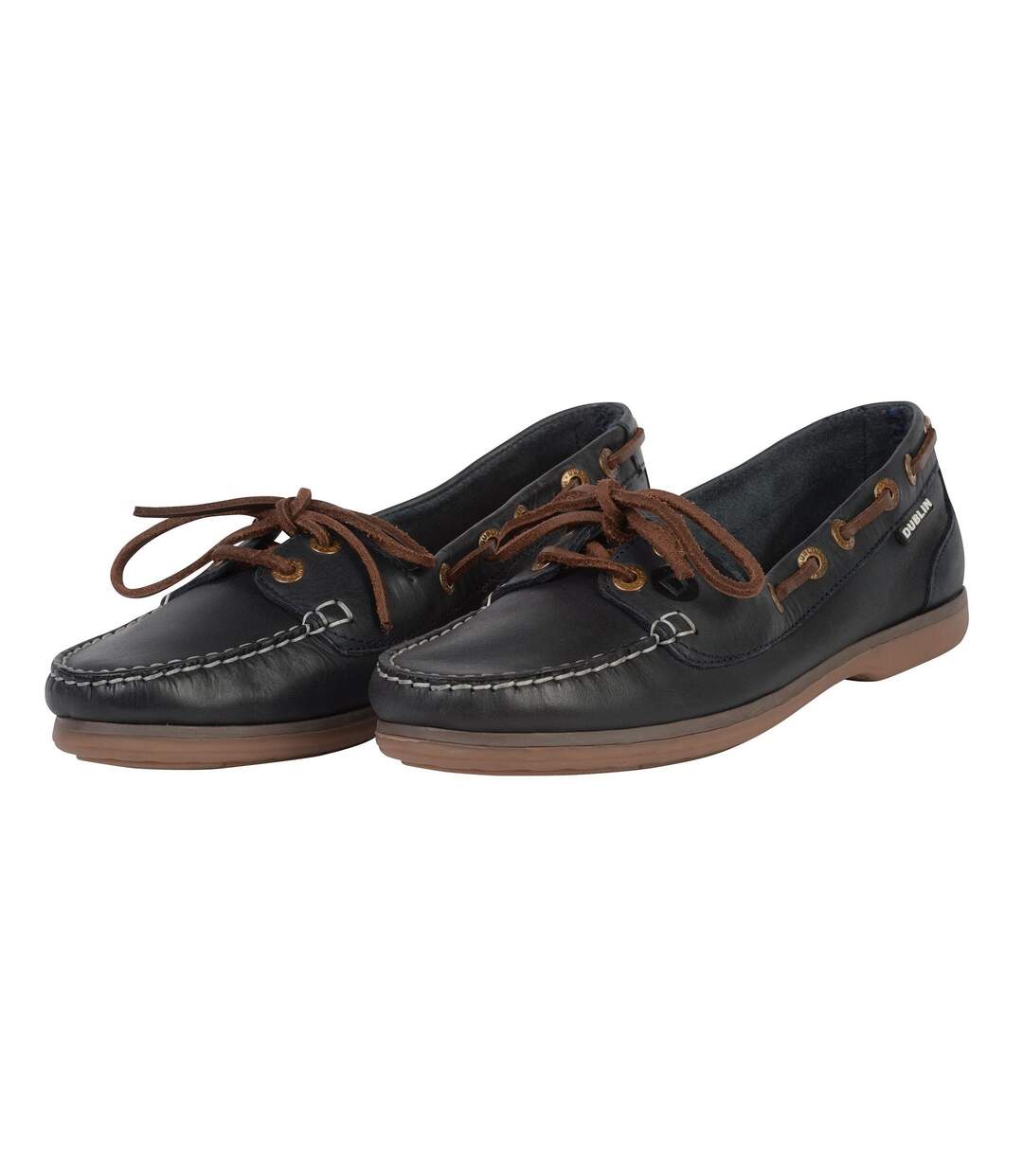 Womens/ladies mendip arena leather boat shoes navy Dublin-1