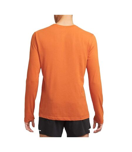 T-shirt Manches Longues Orange Homme Nike Df Tee - L