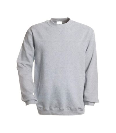 Kariban Mens Plain Crew Neck Sweatshirt (Oxford Grey) - UTPC2537