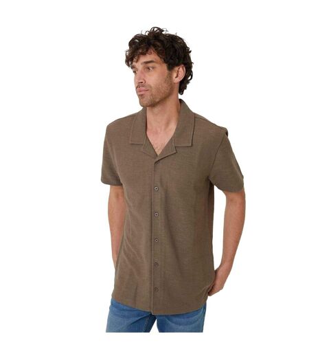 Chemise Manches Courtes Antti Homme Kaki Threadbare