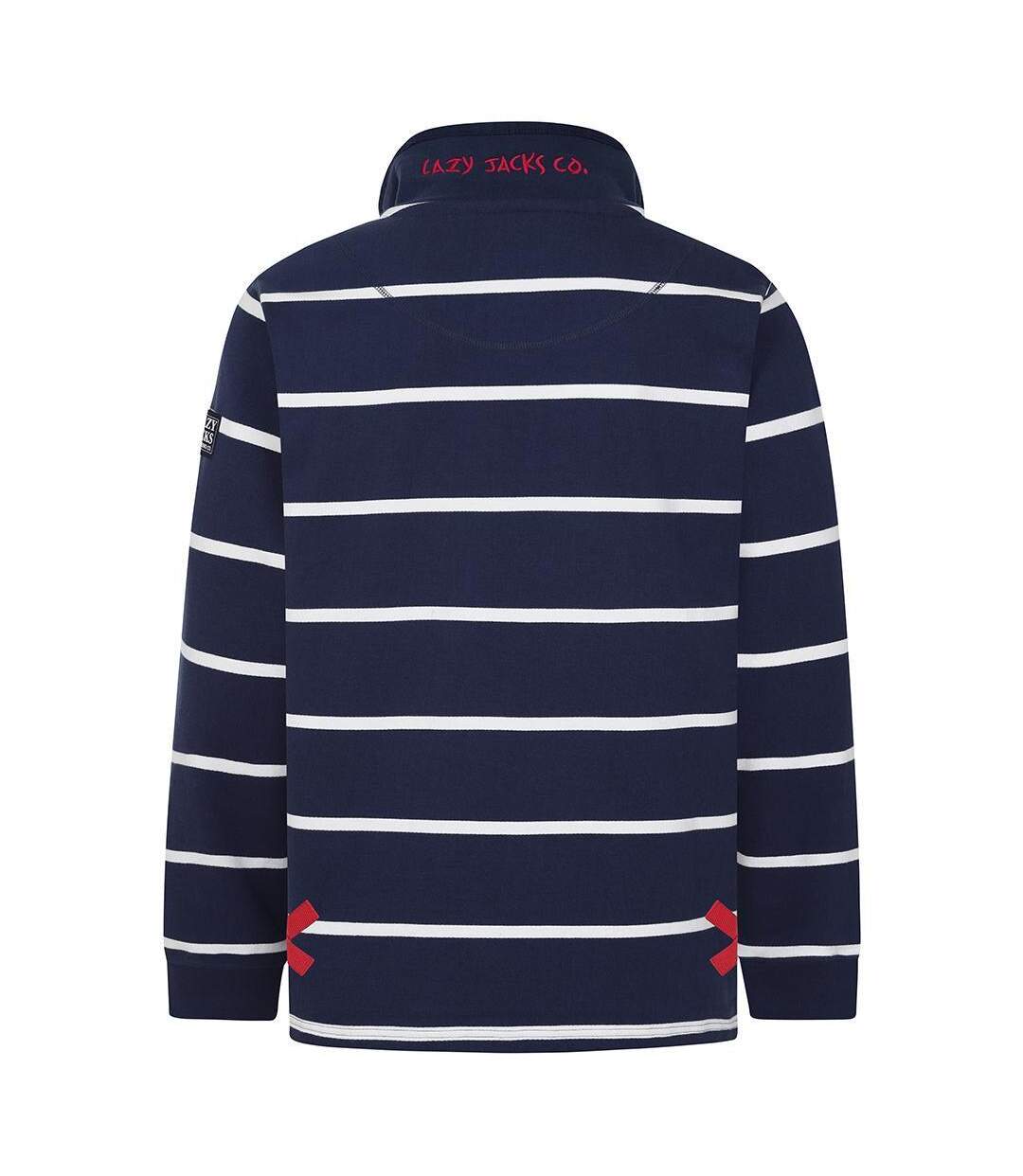 Sweat Motif/style Rayé Homme Bleu Mer Lazy Jacks-3