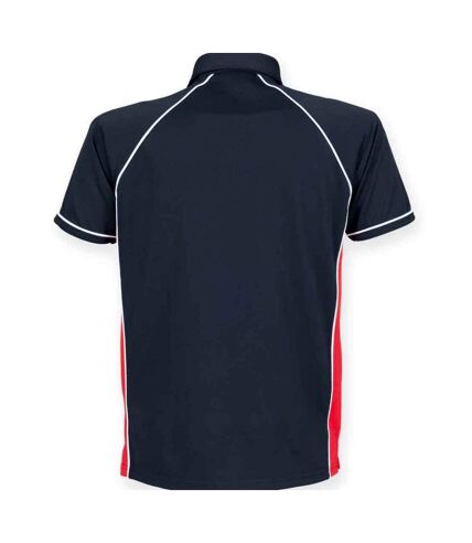 Polo performance hommes bleu marine / rouge / blanc Finden and Hales