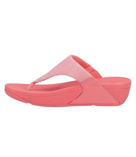 Womens/ladies lulu shimmerlux flip flops rosy coral FitFlop