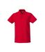 Mens Heavy Premium Polo Shirt Red Clique-1