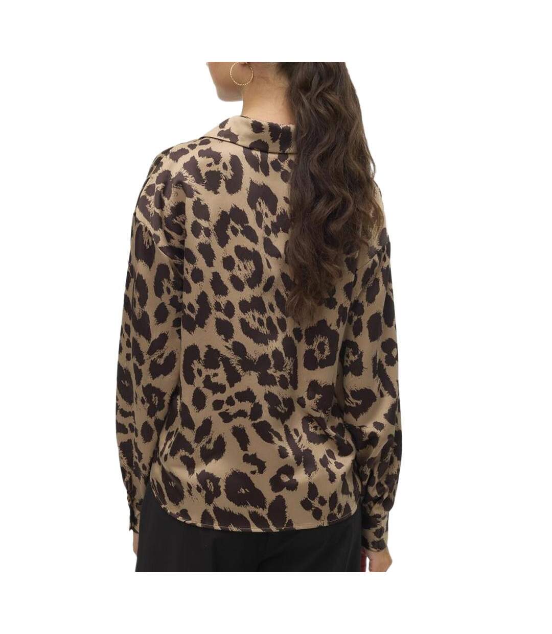 Chemise marron femme vero moda merle-2