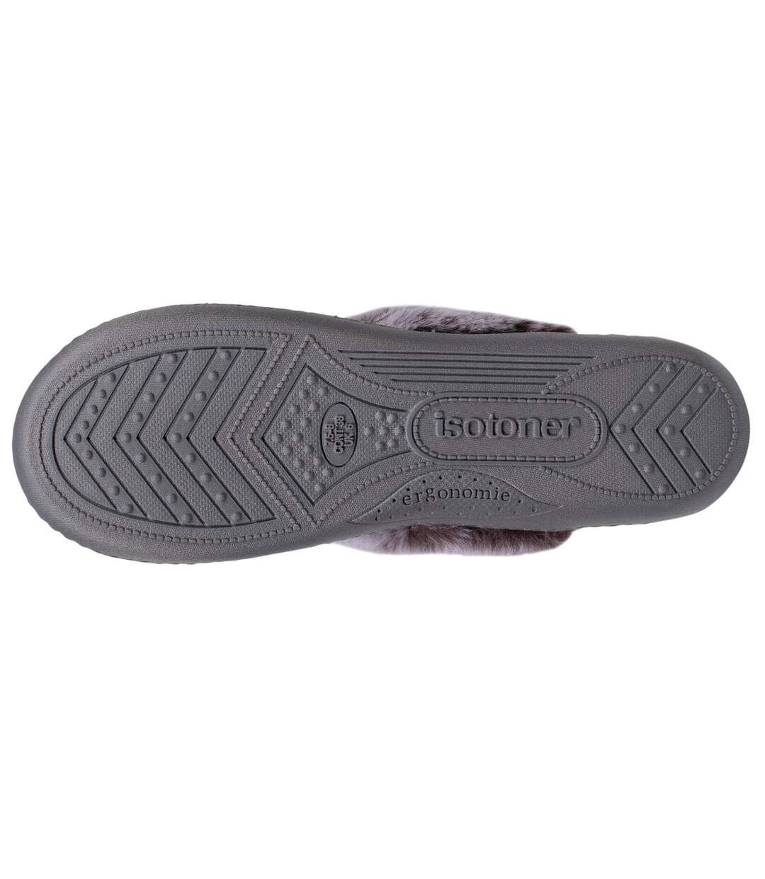 Isotoner Chaussons Mules femme ultra confortables et légers, mousse à mémoire de forme-4