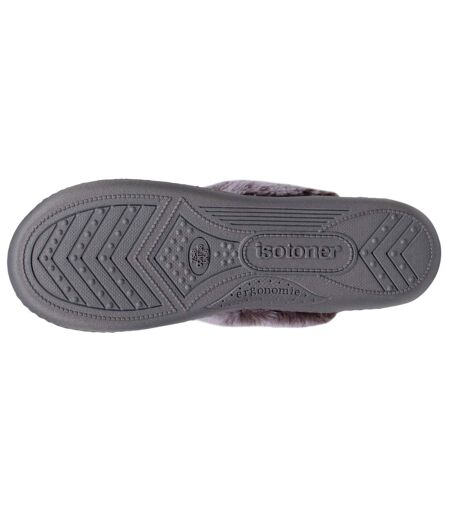 Isotoner Chaussons Mules femme ultra confortables et légers, mousse à mémoire de forme