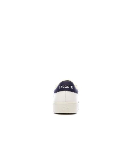 Baskets blanches/marine homme lacoste baseshot pro 225