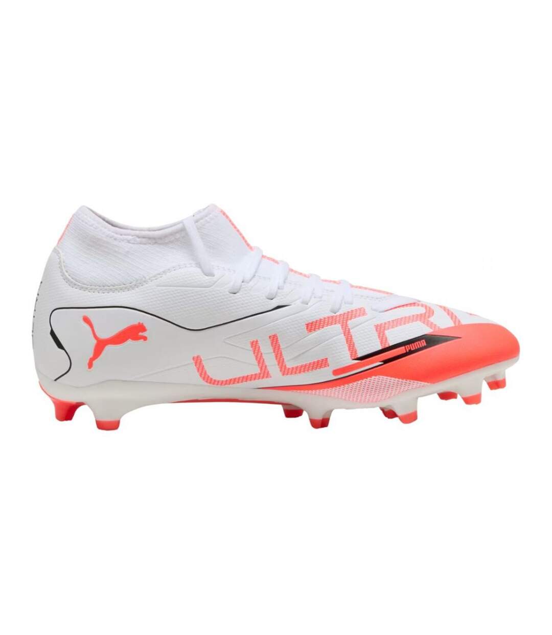 Chaussures De Foot Pour Terrain Ferme Ultra Play Homme Blanc Rouge Puma-2