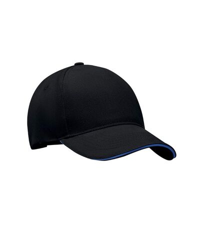 Singa 5 Panel Baseball Cap Black Blue MidOcean