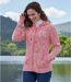 Women's Hooded Knitted Cardigan - Coral