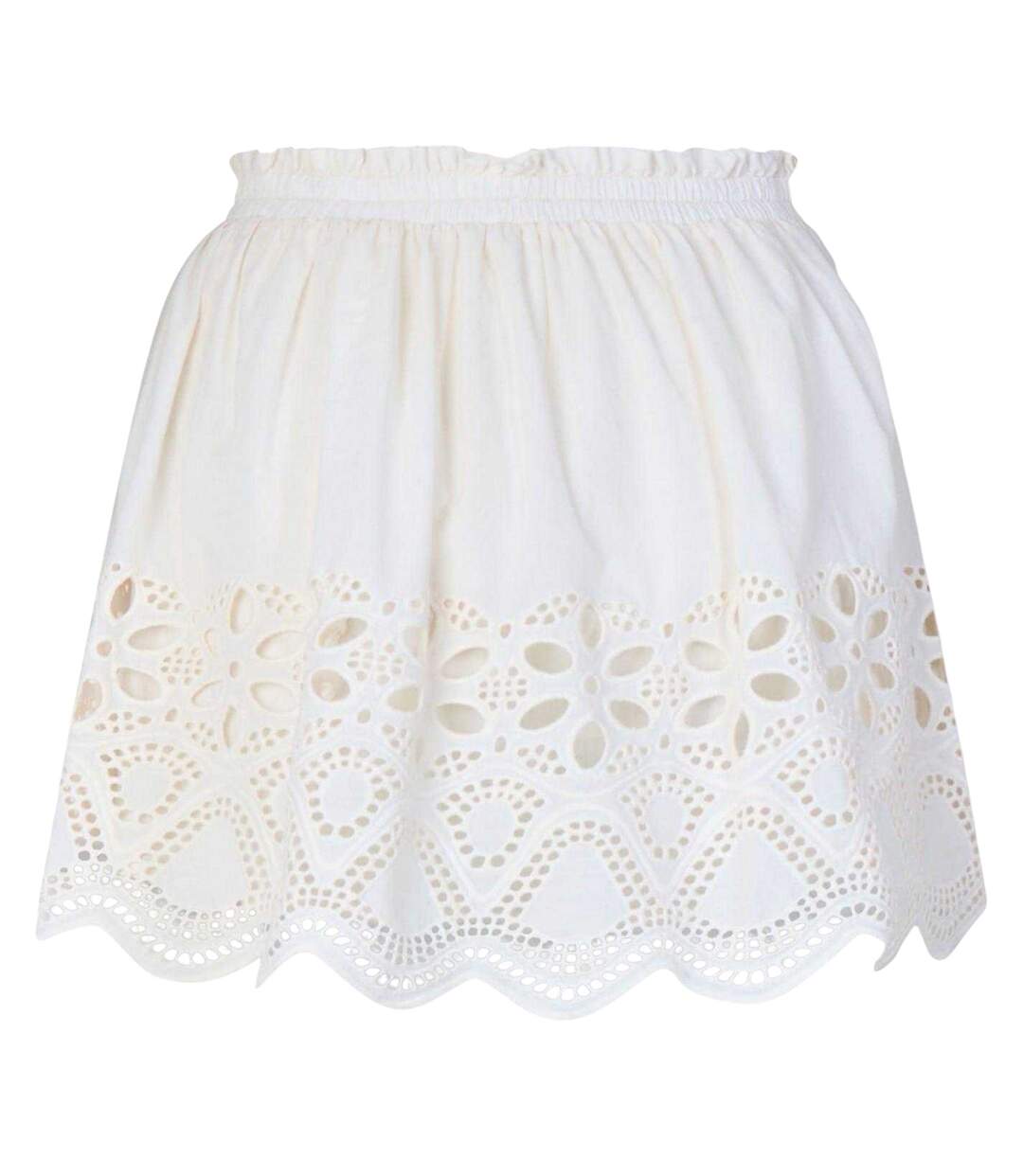 Mini Jupe Motif/style Broderie Quella Femme Gardénia Edited-3