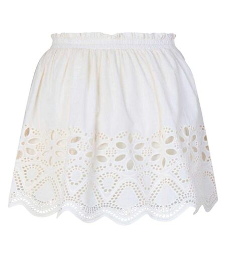 Mini Jupe Motif/style Broderie Quella Femme Gardénia Edited