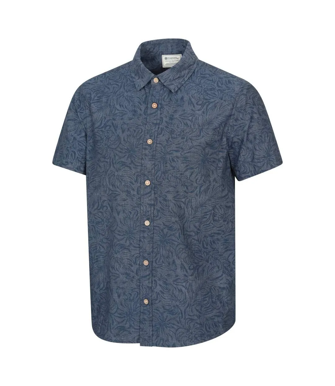 Chemise Manches Courtes Motif/style À Motifs Tropical Homme Bleu Pâle Mountain Warehouse-3