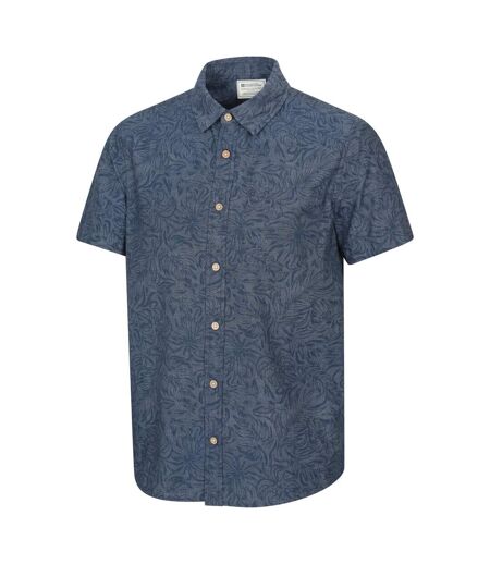 Chemise Manches Courtes Motif/style À Motifs Tropical Homme Bleu Pâle Mountain Warehouse