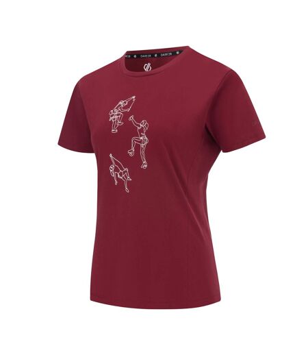 T-shirt Motif/style Poses Tranquility Femme Rouge Sang Dare 2B