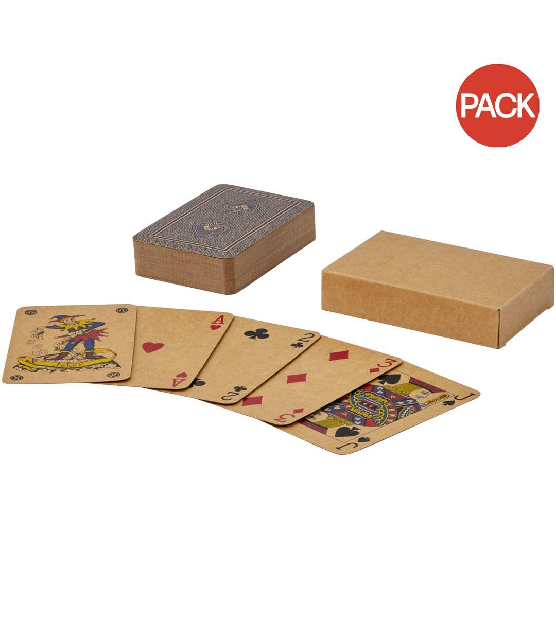 Ensemble jeu de cartes taille unique beige pâle Generic