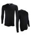2 Pack Mens Thermal Tops Long Sleeve | Warm Winter Fleece Base Layer Top-1