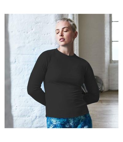 AWDis Just Cool Womens/Ladies Girlie Long Sleeve T-Shirt (Jet Black) - UTRW4814