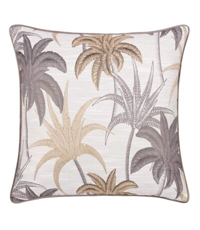 Galapagos jacquard piped cushion cover 50cm x 50cm natural Wylder