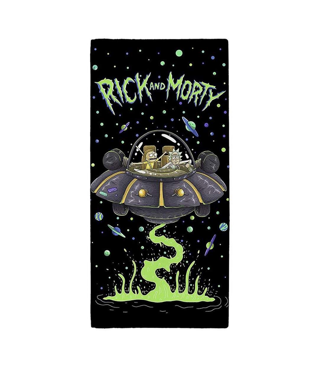 Ufo towel black/green Rick And Morty-1