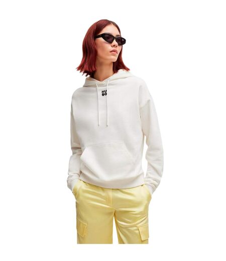 Sweat À Capuche Style Logo Empilé Delfinia Femme Naturel Hugo