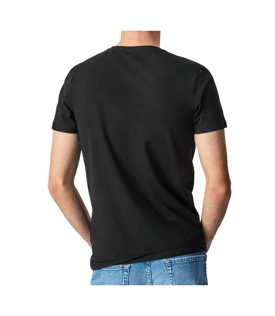 T-shirt Noir Homme Pepe Jeans Original Stretch N - L-2