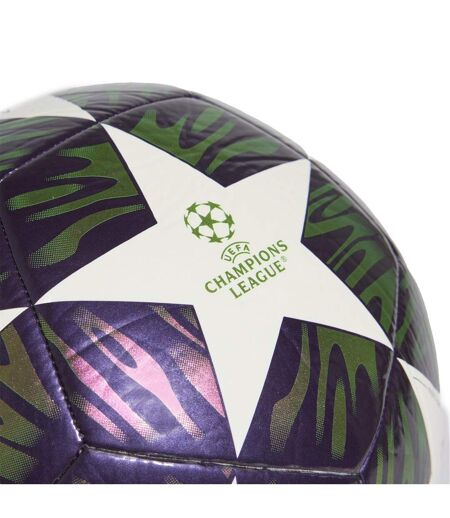 Ballon De Foot Glider Taille 5 Violet Blanc Adidas