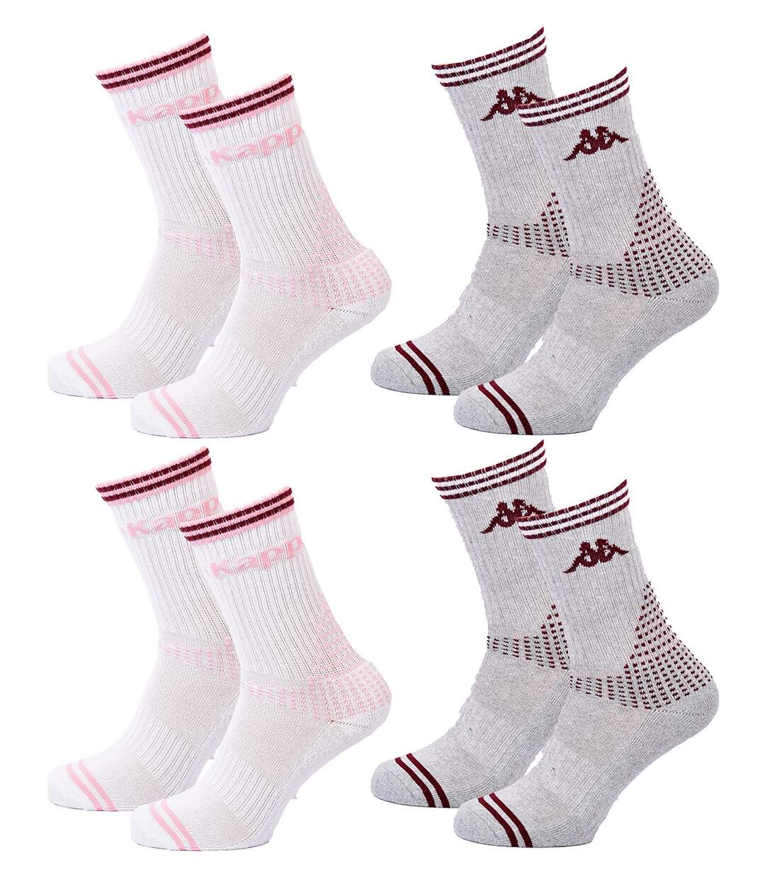 Chaussettes Femme KAPPA 4 paires PREMIUM CREW 2287ASS-1