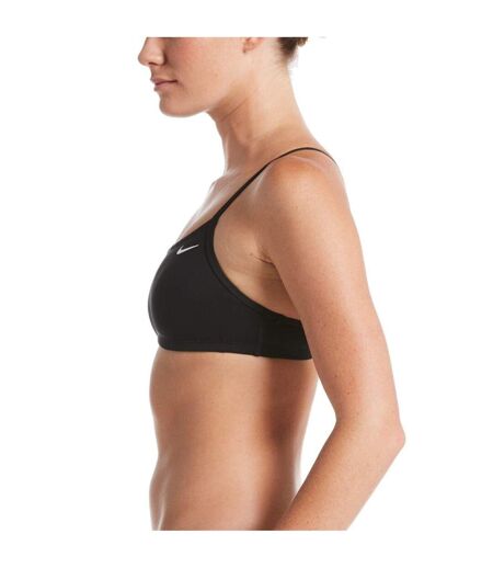 Womens/ladies Logo Racerback Bikini Top Black Nike