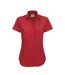 B&C Womens/Ladies Sharp Twill Short Sleeve Shirt (Deep Red)