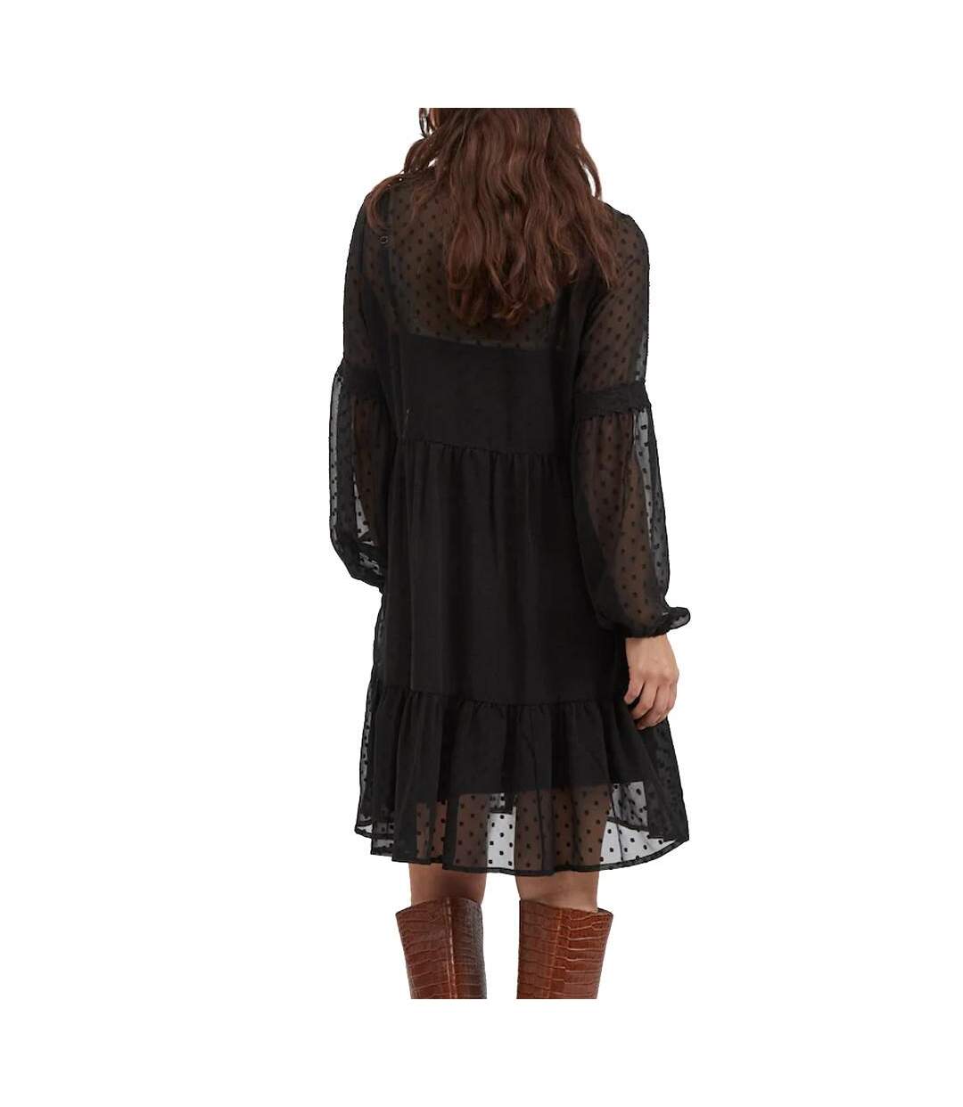 Robe Noir Plumetis Femme Vila Edee - 34-2