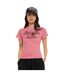 T-shirt femme moulant col rond print glitter devant Lucy Vondutch-1