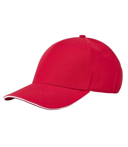 Casquette De Baseball Motif/style 5 Panneaux Earthaware Classic Rouge Classique Blanc Beechfield