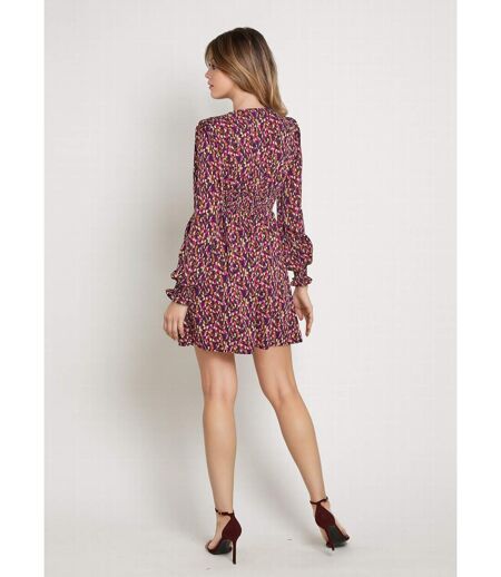 Robe courtes en voile imprimé arty