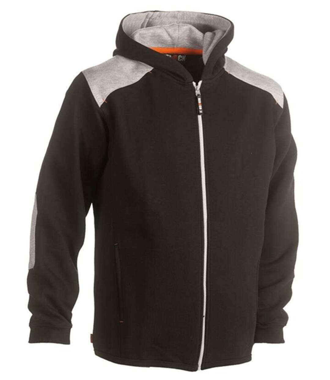 Veste sweat de travail zippée à capuche - Homme - HK351 - noir