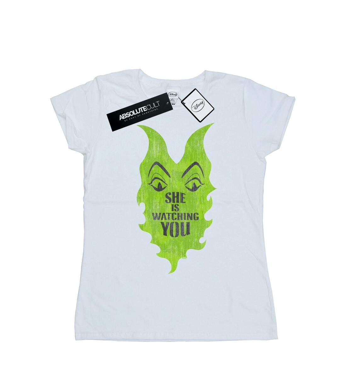 Disney - T-shirt THE DESCENDANTS MALEFICENT SHE IS WATCHING - Femme (Blanc) - UTBI17667-1