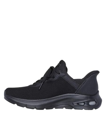 Womens/ladies bobs unity sleek waves sport trainers black Skechers