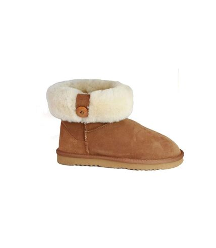 Eastern Counties Leather Womens/Ladies Freya Cuff And Button Sheepskin Boots (Chestnut) - UTEL172