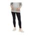 Lot De 2  Leggings Femme Noir Vert De Gris Mamalicious-3