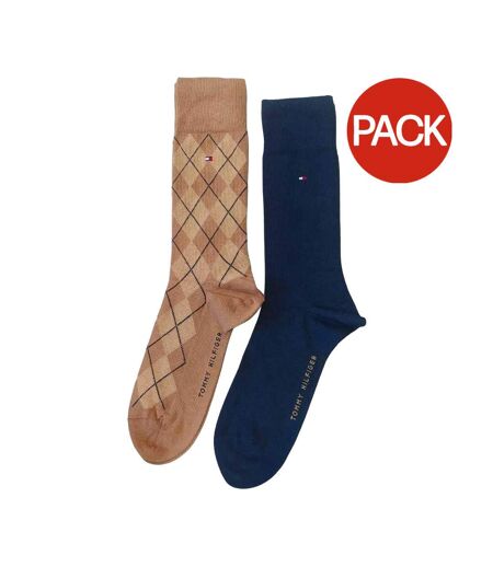 Chaussettes Motif/style Losange Homme Beige Bleu Marine Tommy Hilfiger