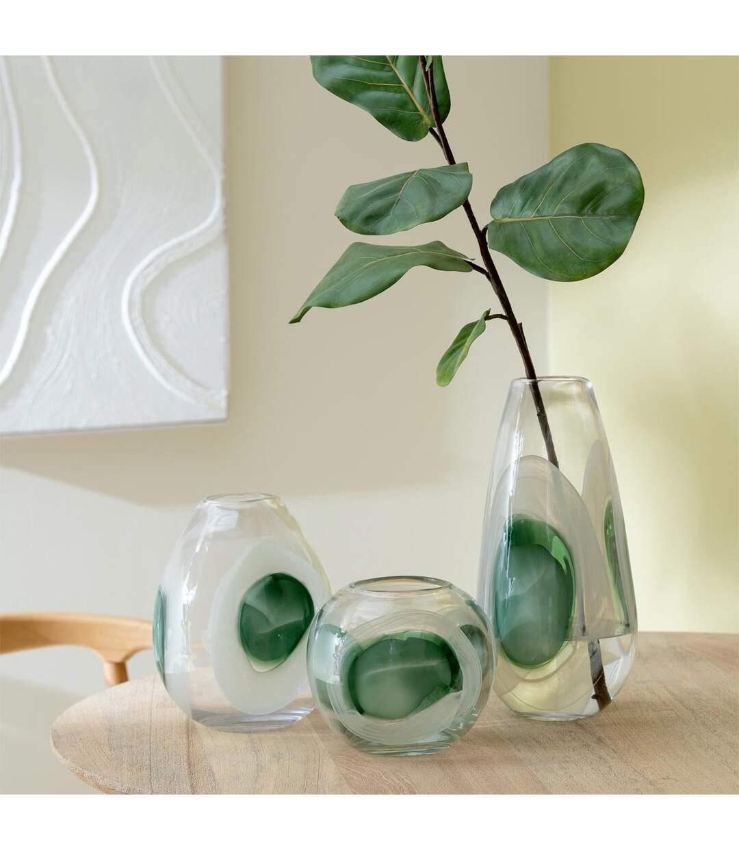 Vase Design en Verre Livy 37cm Multicolore-3