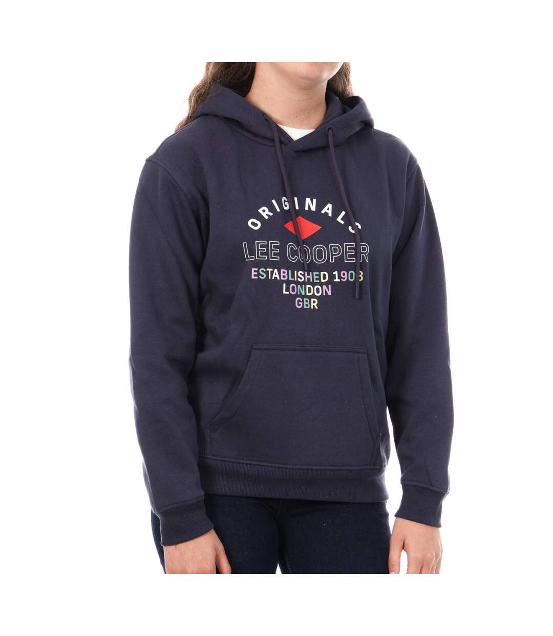 Sweat à capuche marine femme lee cooper octavi - l-1